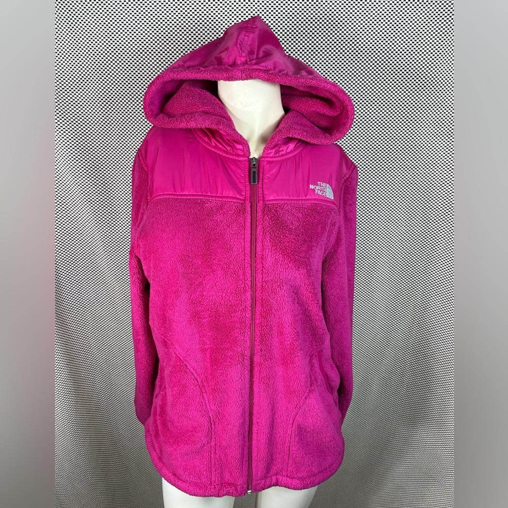 The North Face Hot Pink Fleece Jacket With Hood